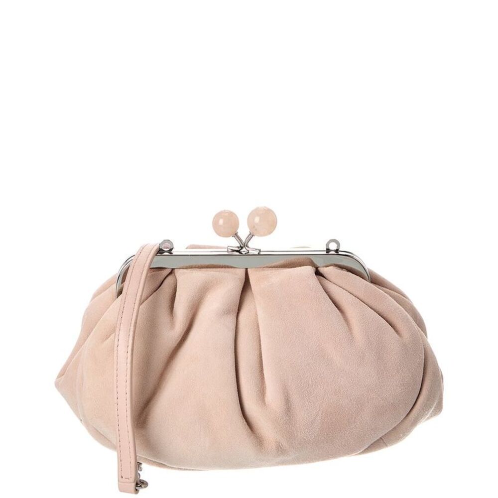 Weekend Max Mara Suede Clutch, Beige
